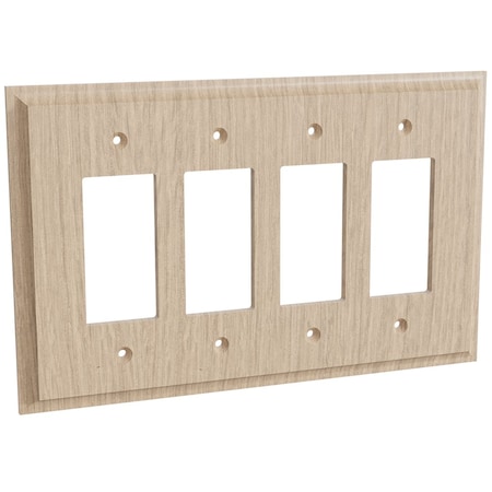 Designs Of Distinction Quad Levington Switch Plate - White Oak 01454003WK1